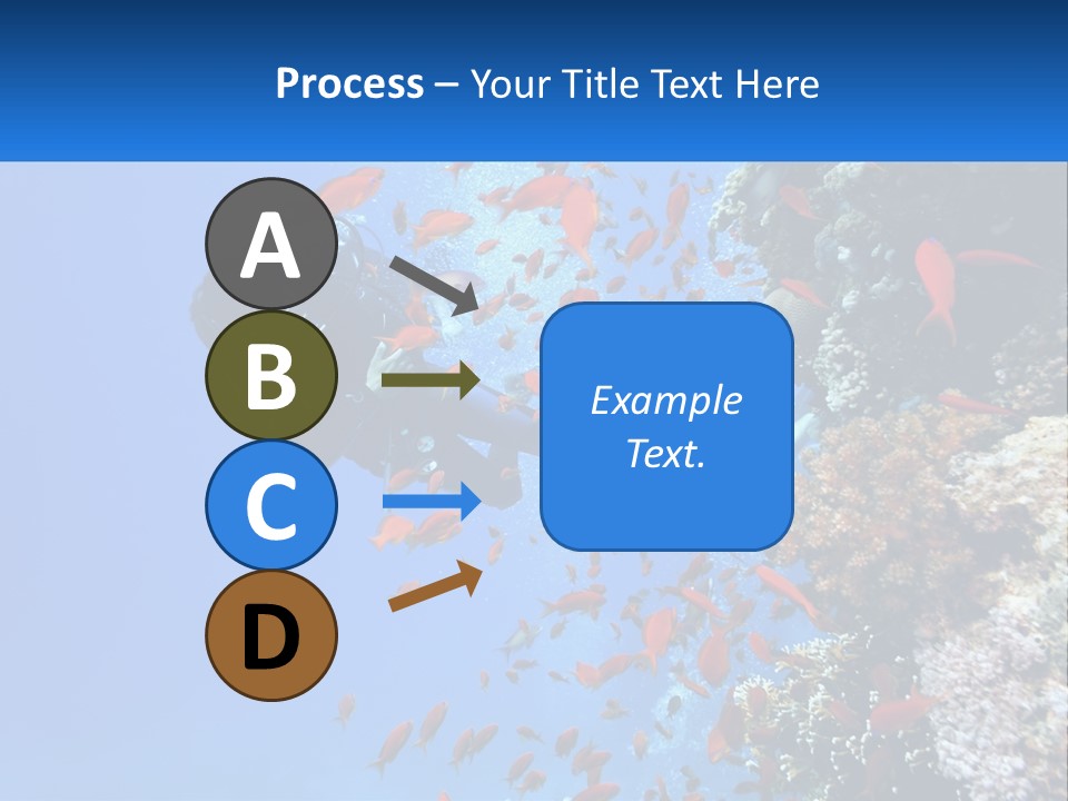 Scuba Diver And Fish PowerPoint Template