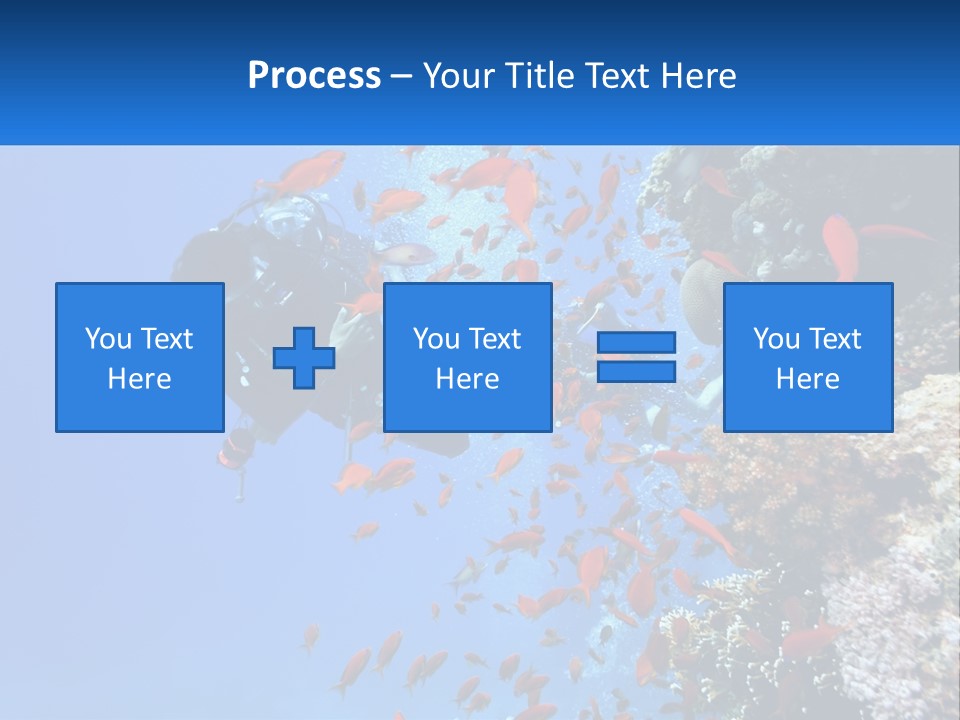 Scuba Diver And Fish PowerPoint Template