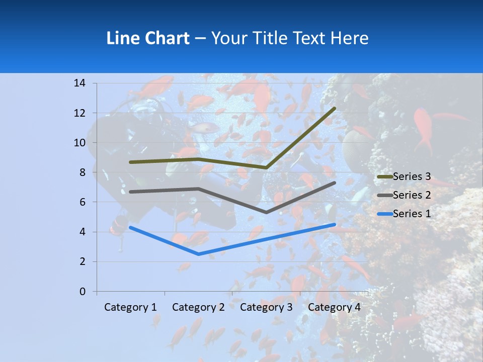 Scuba Diver And Fish PowerPoint Template