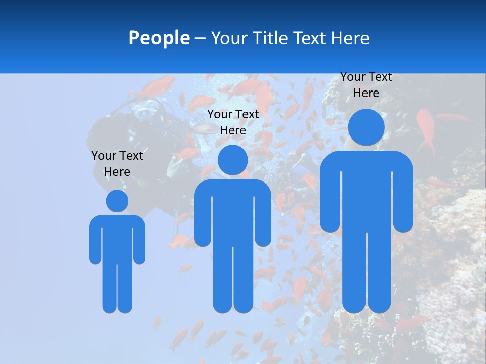 Scuba Diver And Fish PowerPoint Template