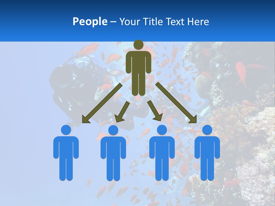 Scuba Diver And Fish PowerPoint Template