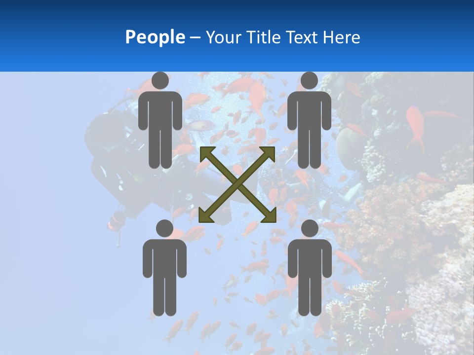 Scuba Diver And Fish PowerPoint Template