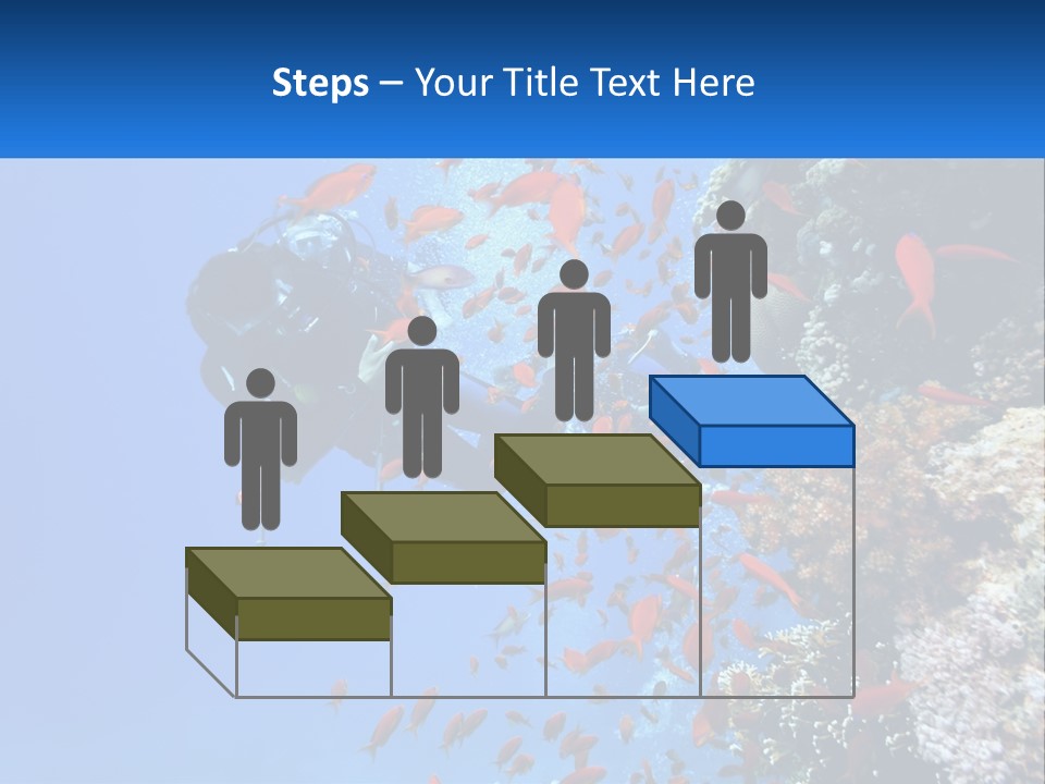 Scuba Diver And Fish PowerPoint Template