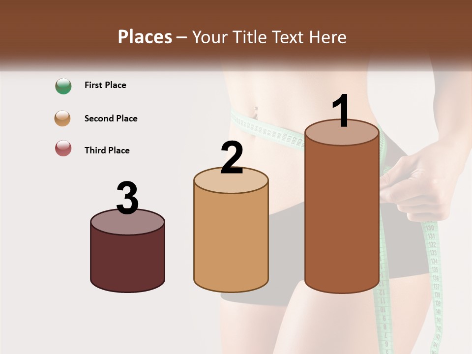 Fitness Girl With Meter PowerPoint Template