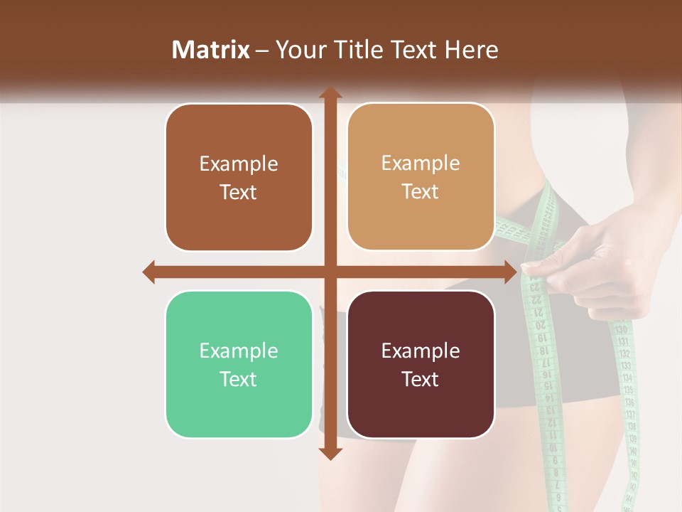 Fitness Girl With Meter PowerPoint Template