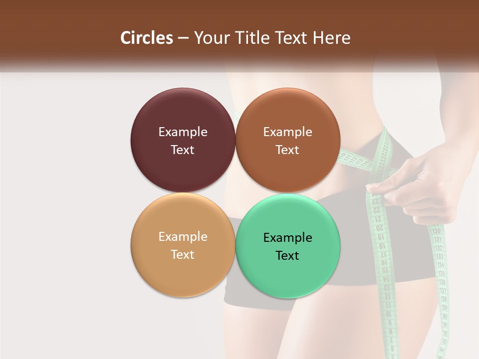 Fitness Girl With Meter PowerPoint Template