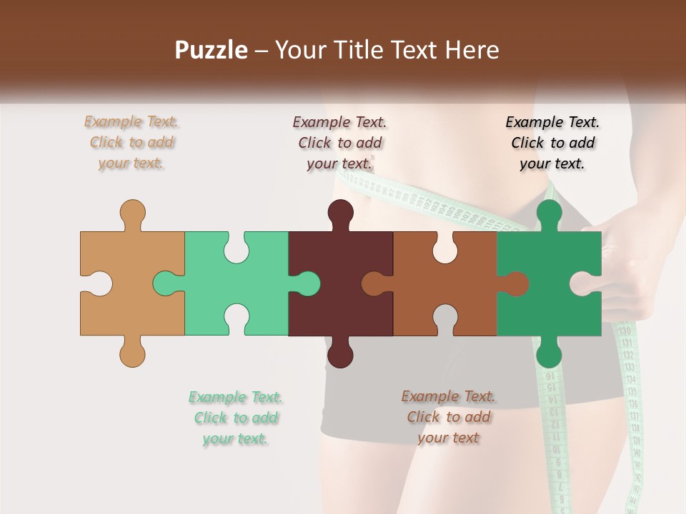 Fitness Girl With Meter PowerPoint Template