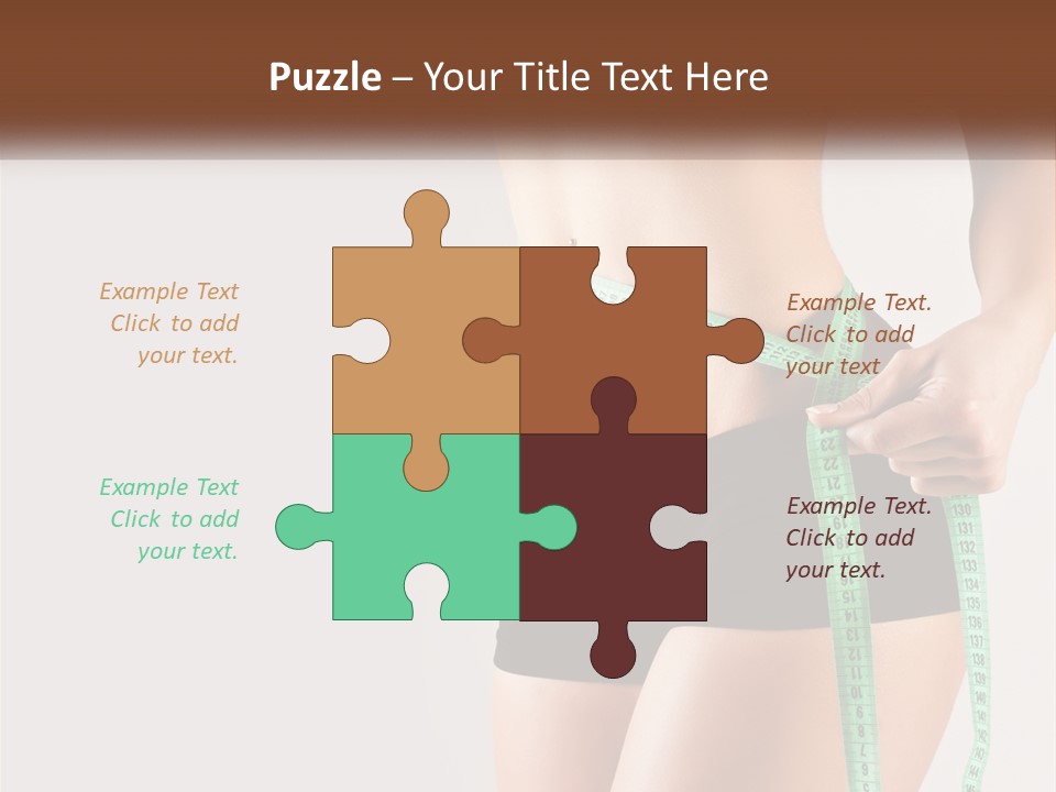 Fitness Girl With Meter PowerPoint Template