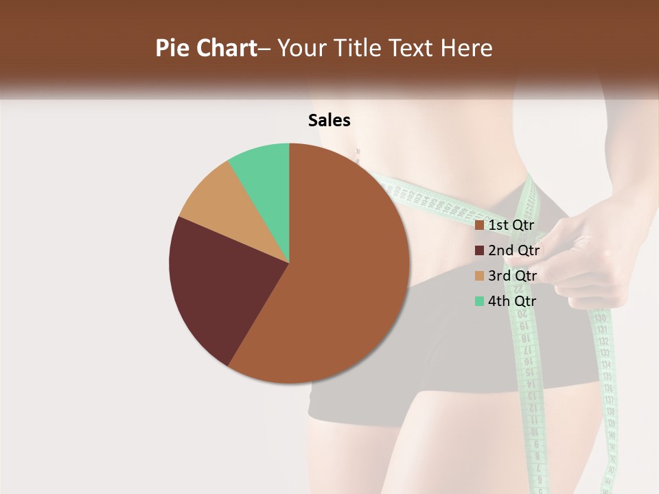 Fitness Girl With Meter PowerPoint Template