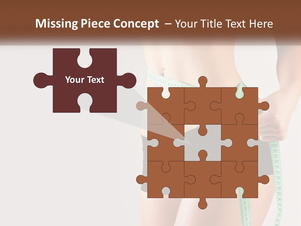 Fitness Girl With Meter PowerPoint Template