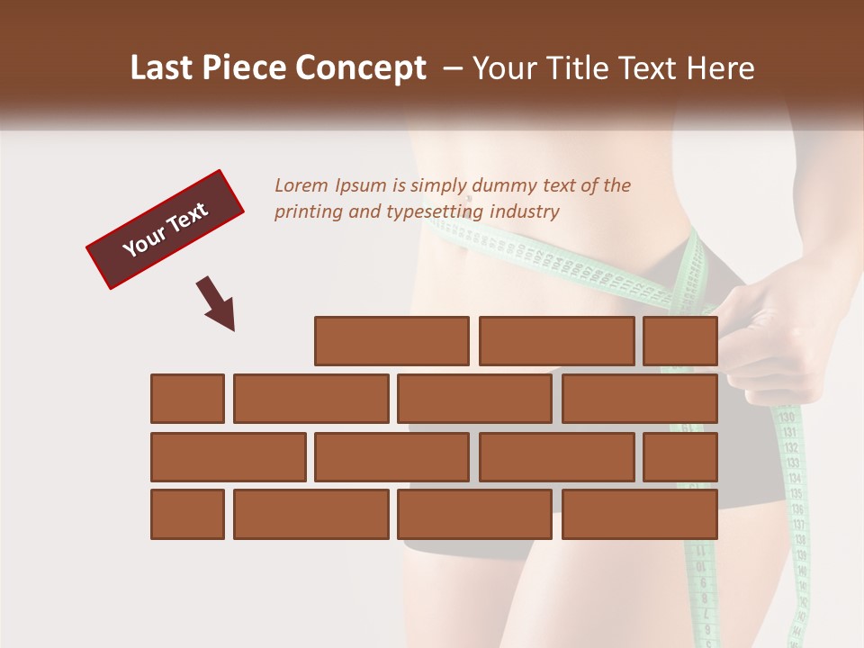 Fitness Girl With Meter PowerPoint Template