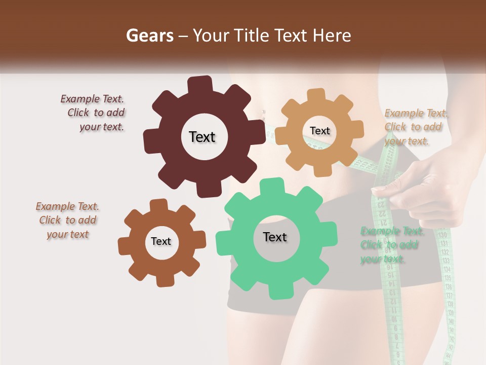 Fitness Girl With Meter PowerPoint Template