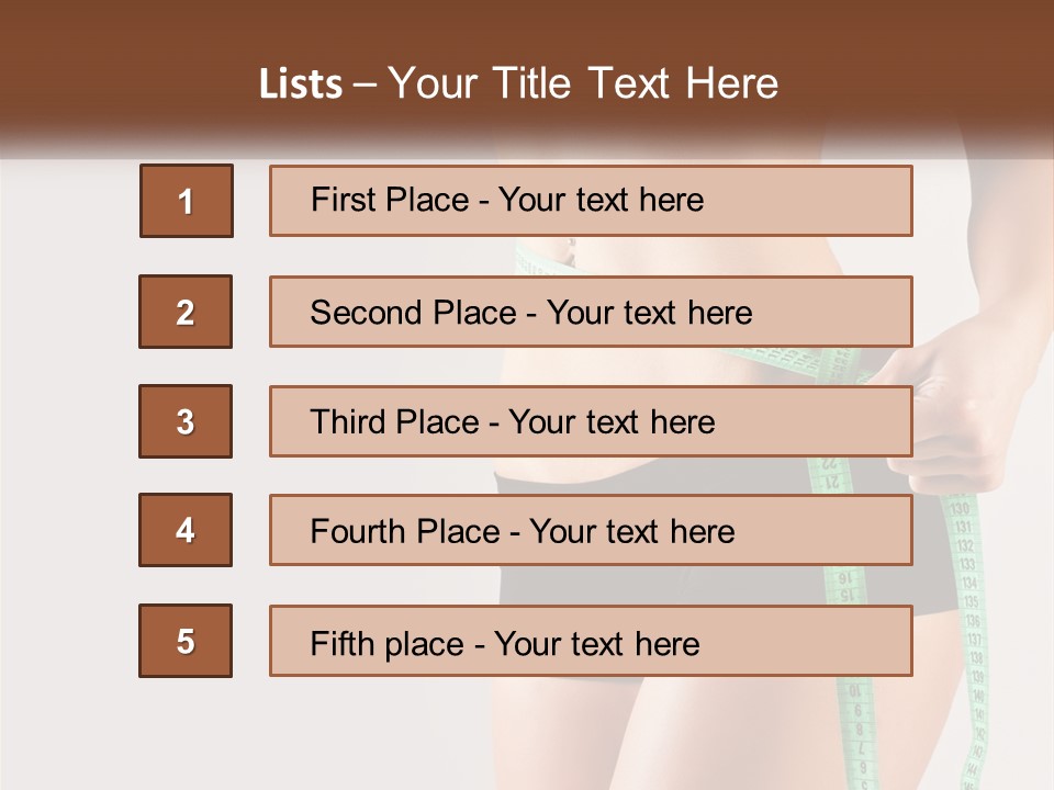 Fitness Girl With Meter PowerPoint Template