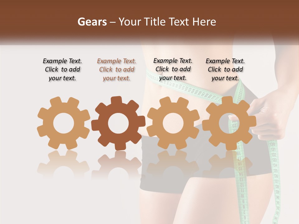 Fitness Girl With Meter PowerPoint Template