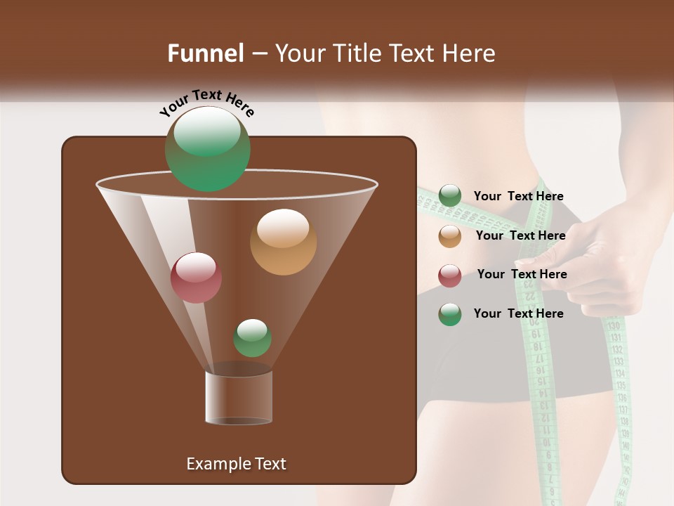 Fitness Girl With Meter PowerPoint Template