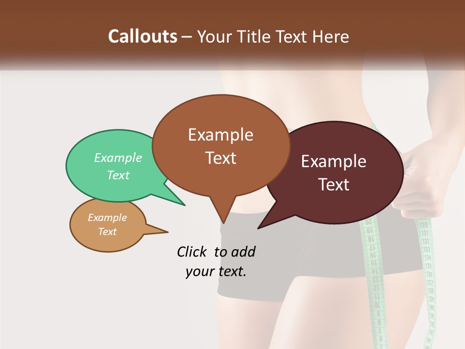 Fitness Girl With Meter PowerPoint Template