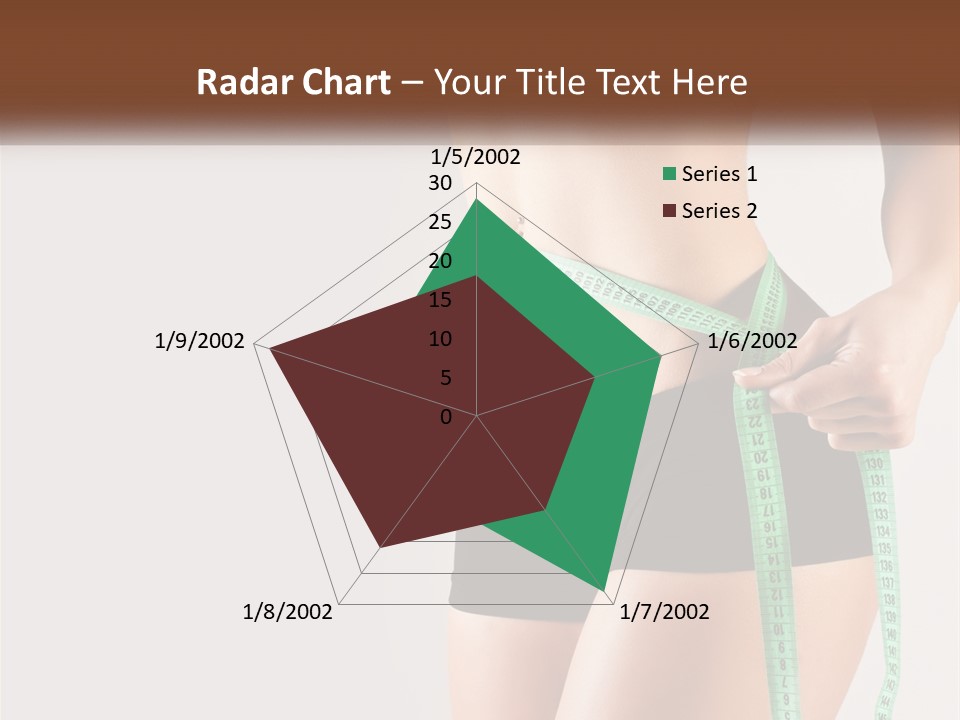 Fitness Girl With Meter PowerPoint Template