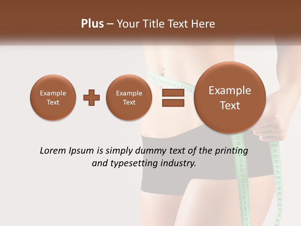 Fitness Girl With Meter PowerPoint Template