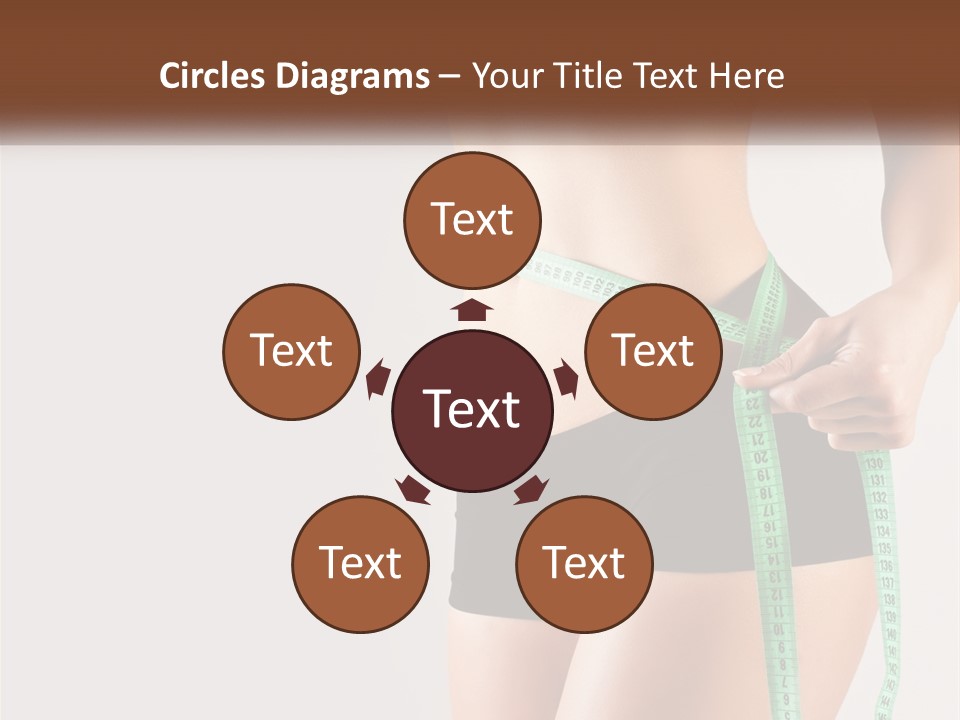 Fitness Girl With Meter PowerPoint Template