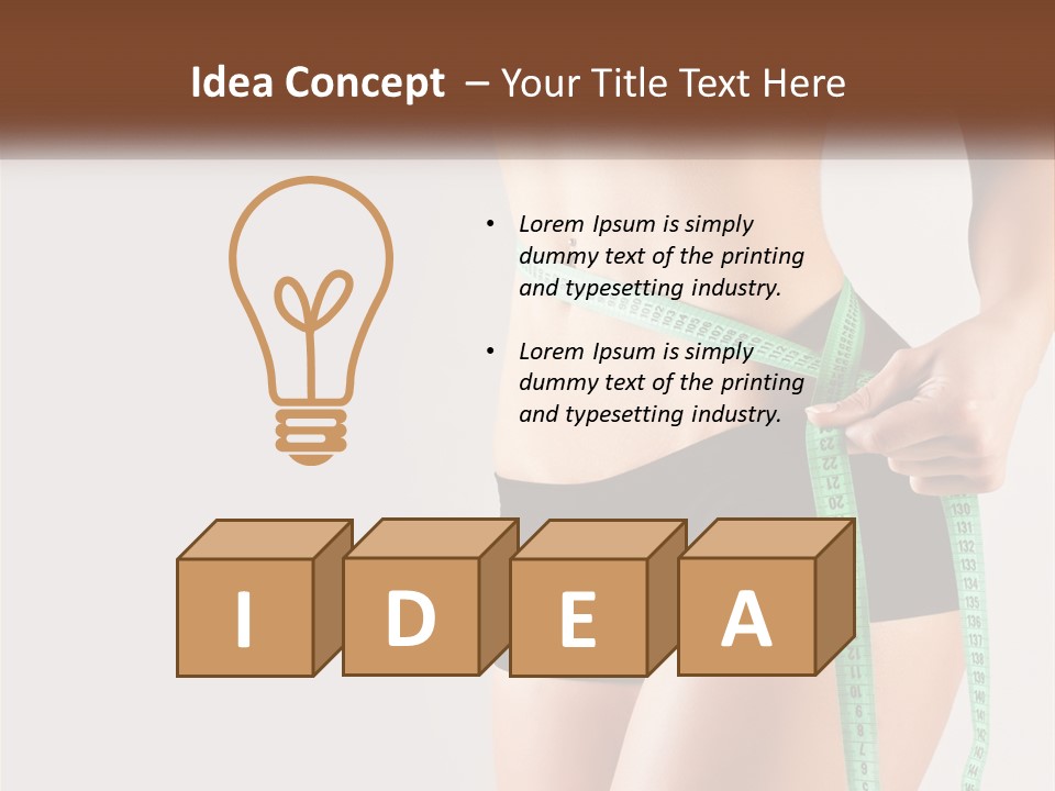 Fitness Girl With Meter PowerPoint Template