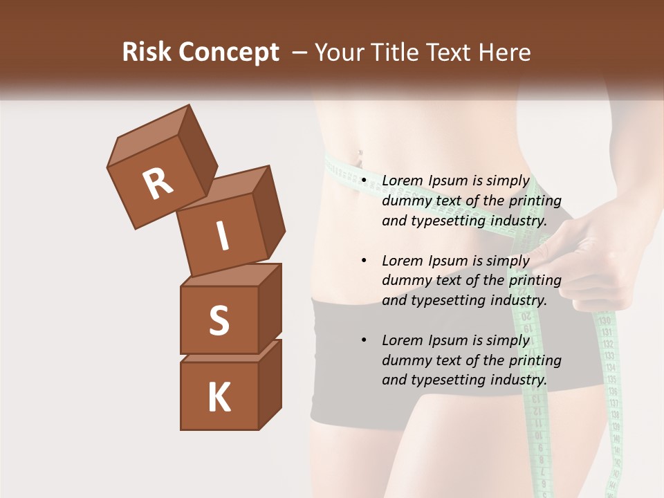 Fitness Girl With Meter PowerPoint Template