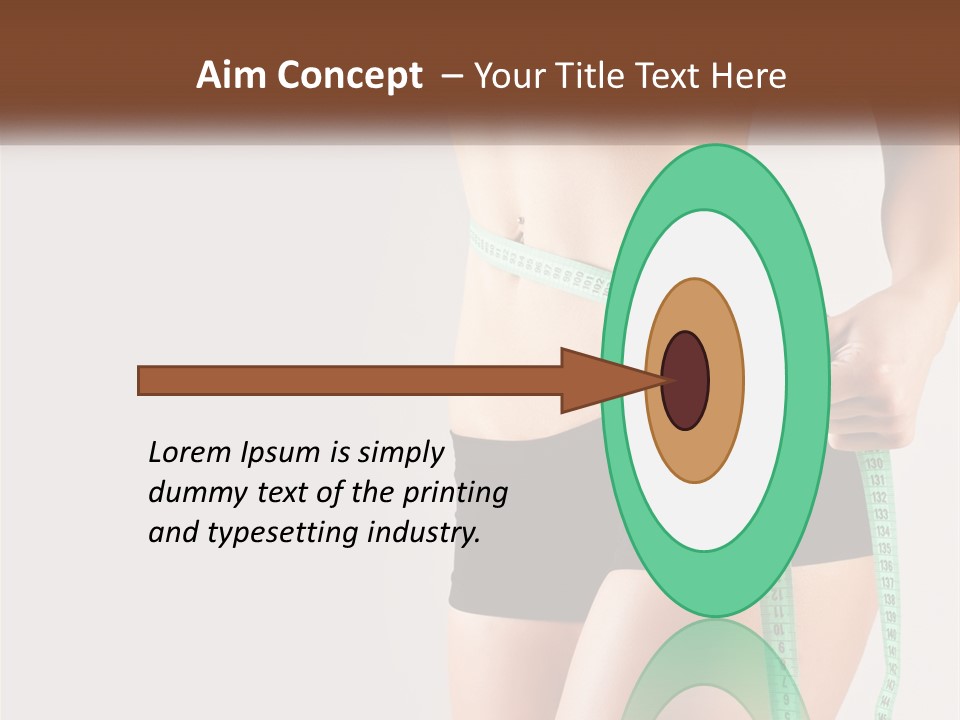 Fitness Girl With Meter PowerPoint Template