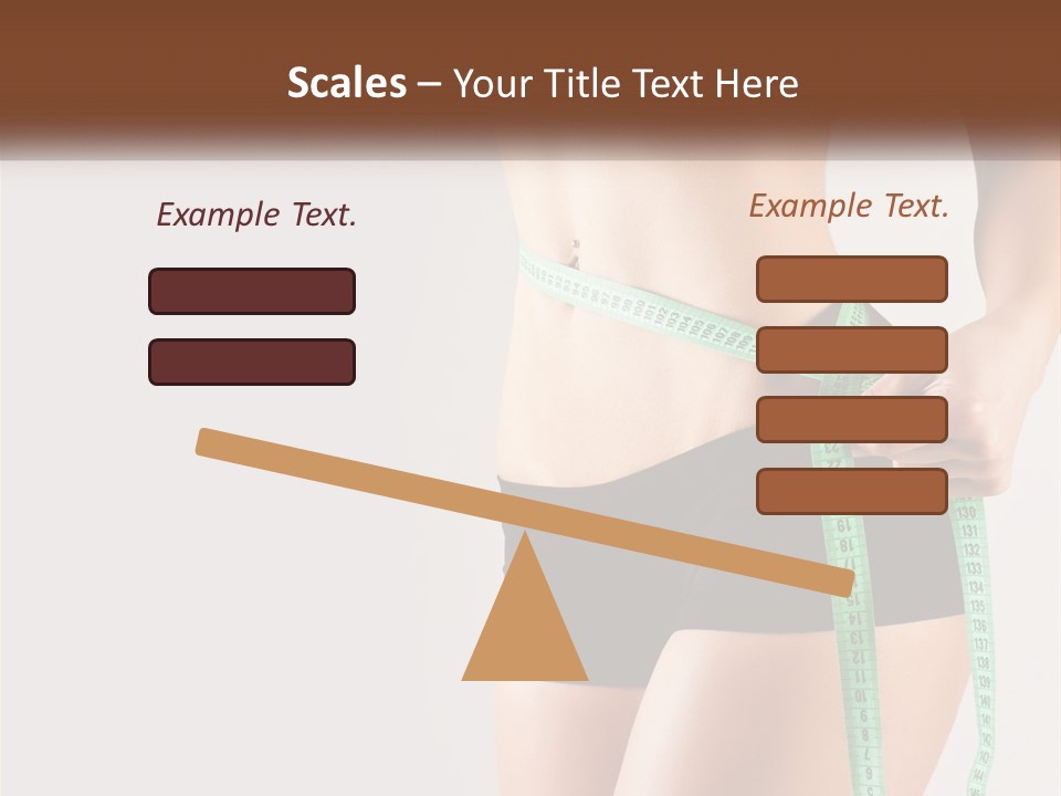 Fitness Girl With Meter PowerPoint Template