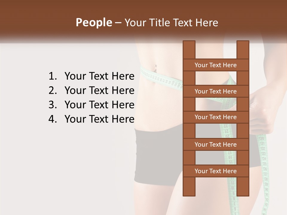 Fitness Girl With Meter PowerPoint Template