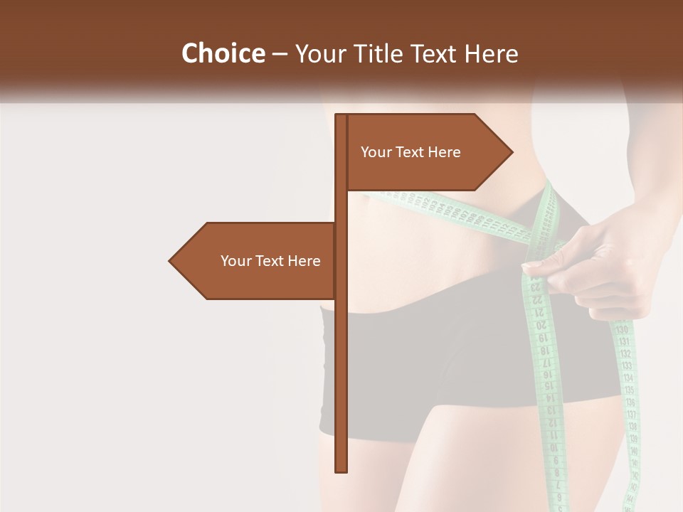 Fitness Girl With Meter PowerPoint Template