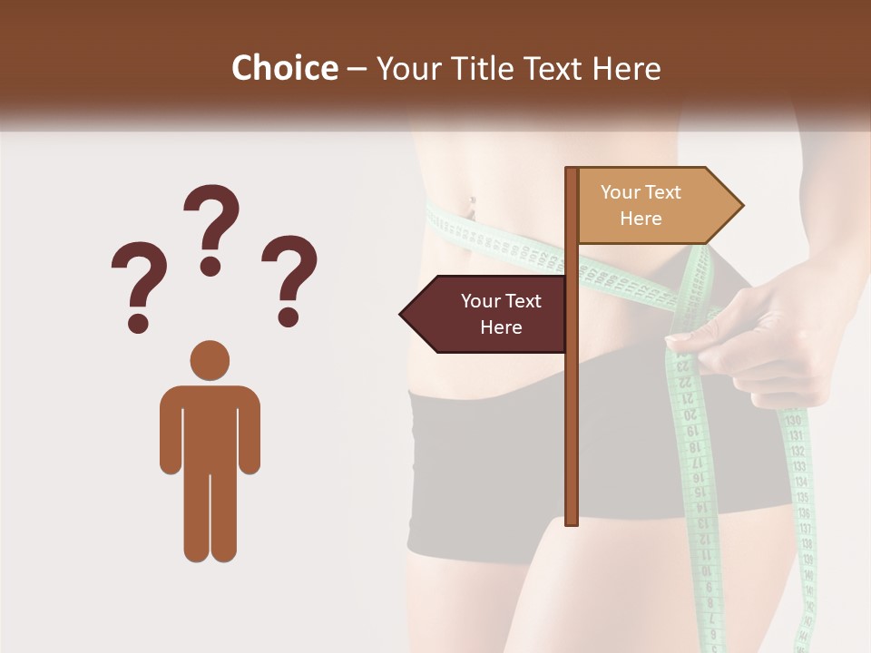 Fitness Girl With Meter PowerPoint Template