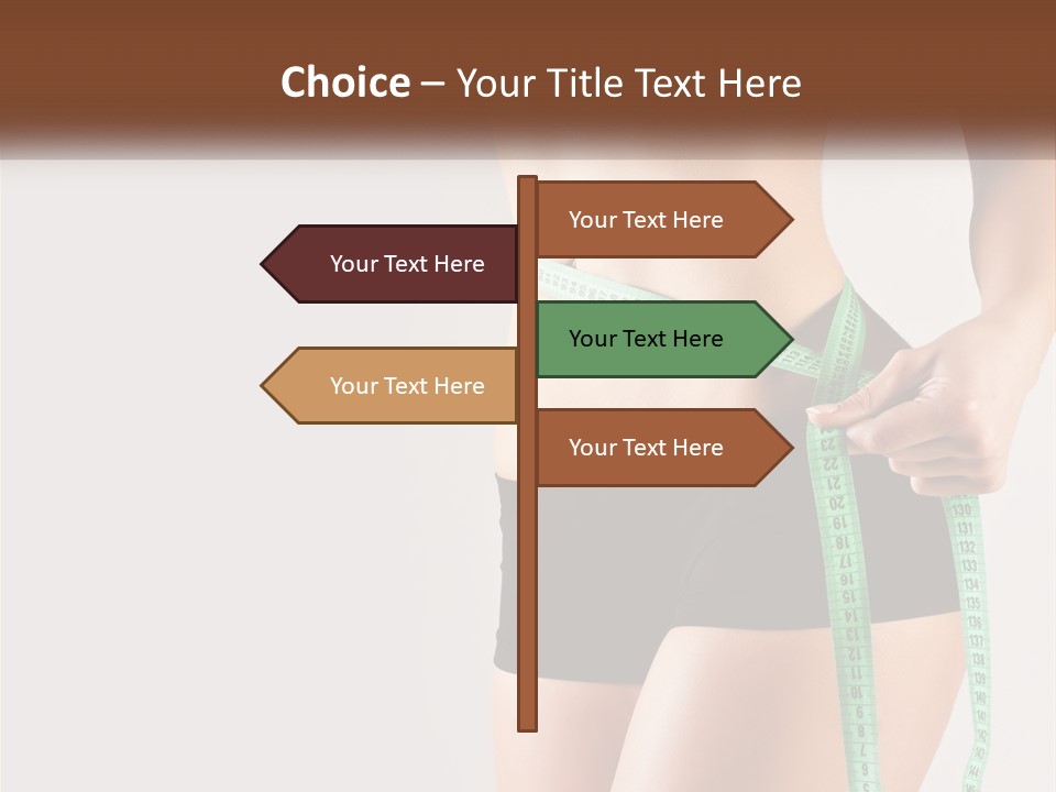 Fitness Girl With Meter PowerPoint Template