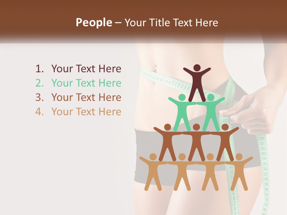 Fitness Girl With Meter PowerPoint Template