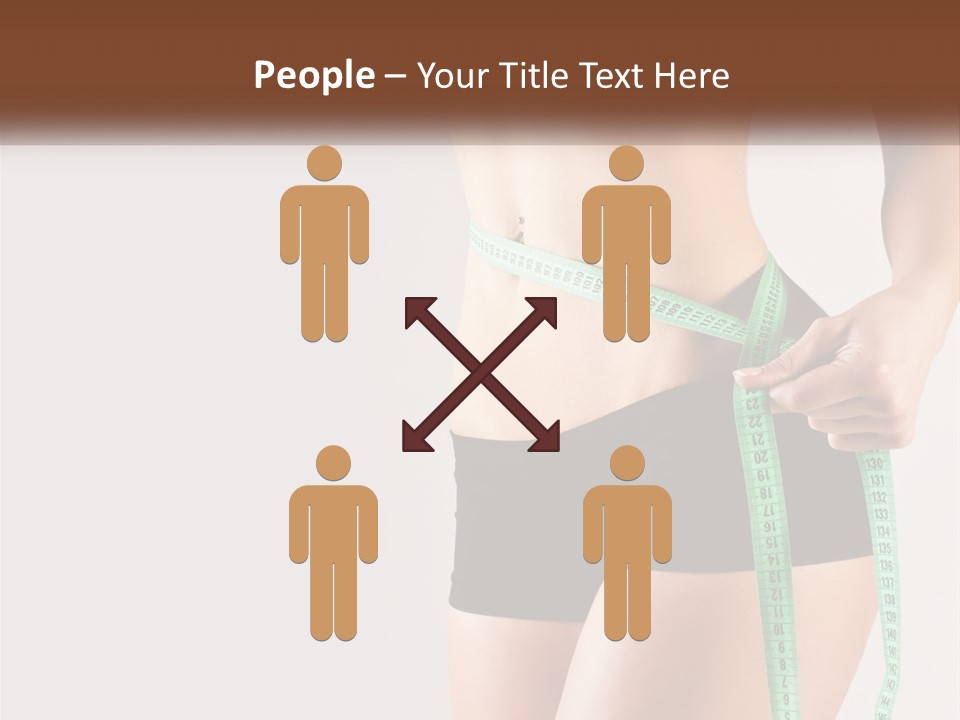 Fitness Girl With Meter PowerPoint Template