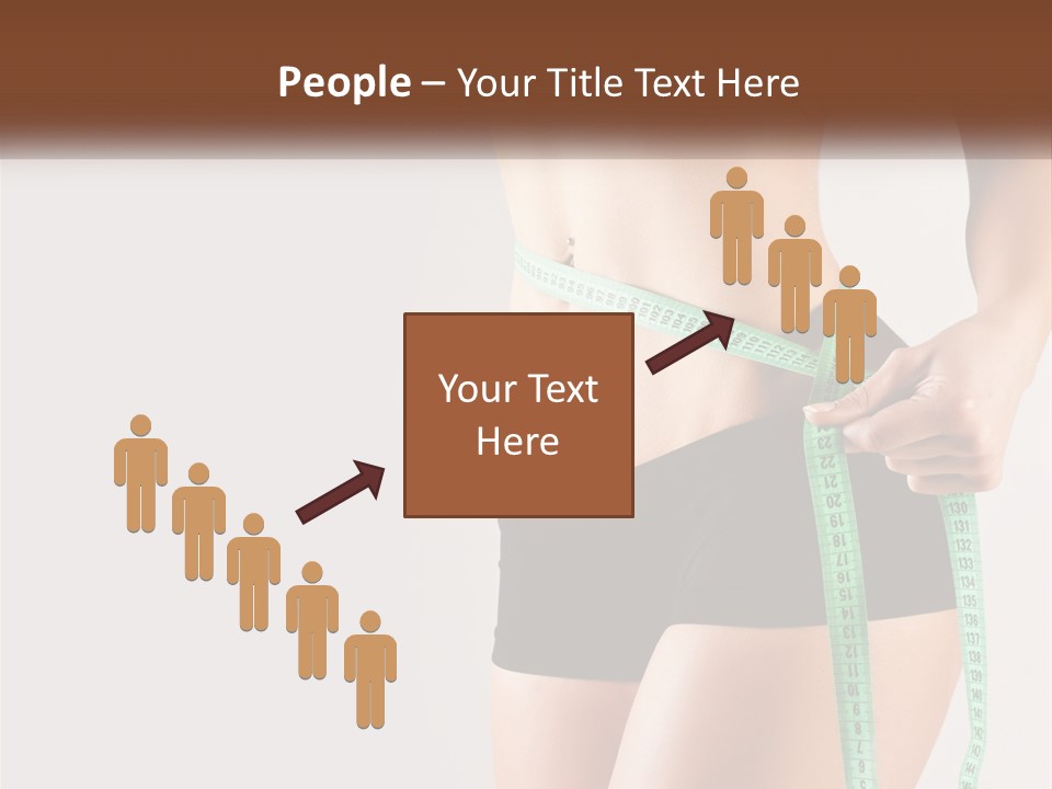 Fitness Girl With Meter PowerPoint Template