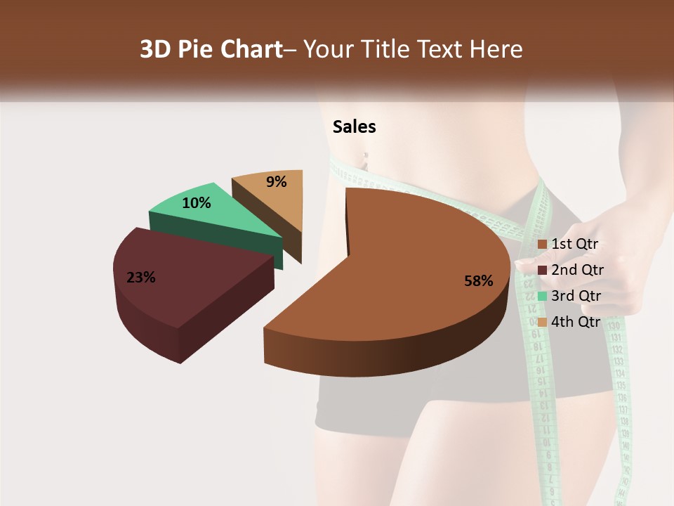 Fitness Girl With Meter PowerPoint Template