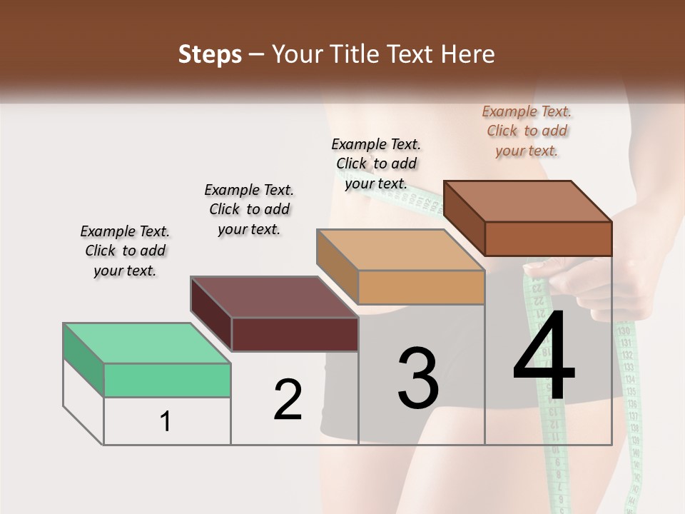 Fitness Girl With Meter PowerPoint Template