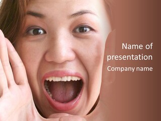 Girl Screaming PowerPoint Template