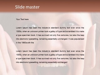 Girl Screaming PowerPoint Template