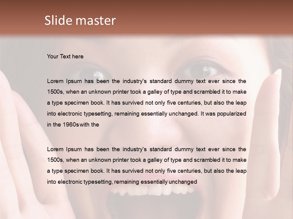 Girl Screaming PowerPoint Template