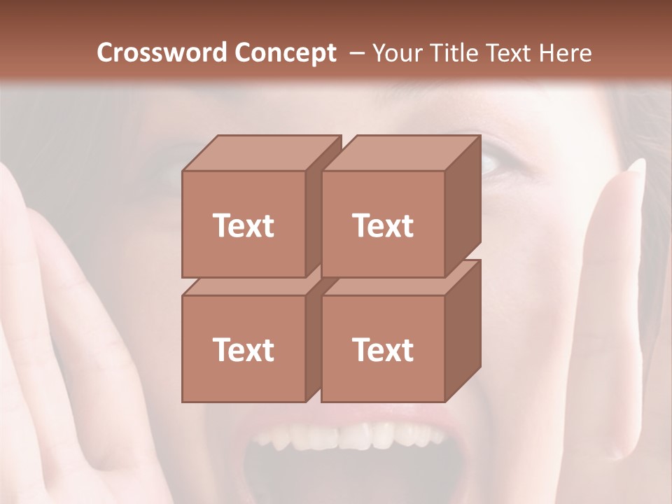 Girl Screaming PowerPoint Template