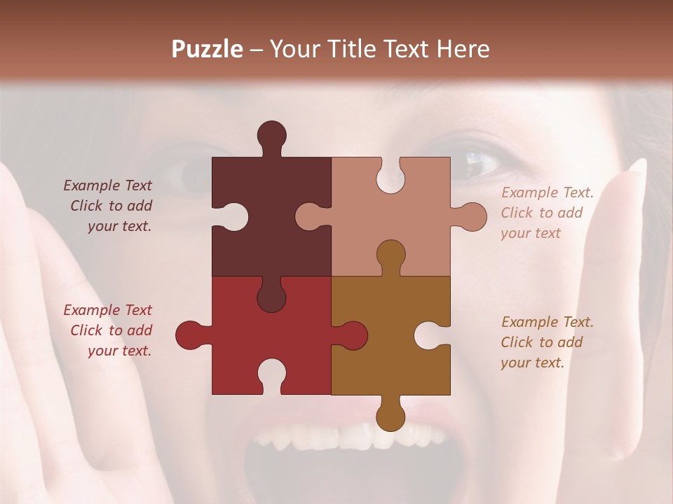 Girl Screaming PowerPoint Template