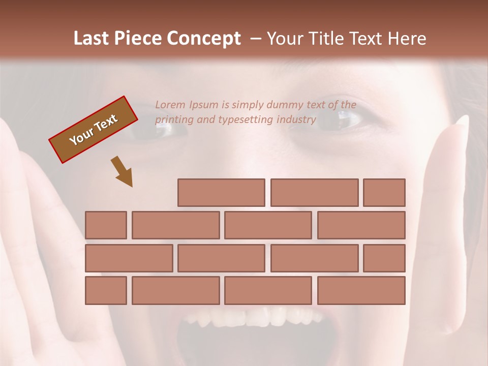 Girl Screaming PowerPoint Template