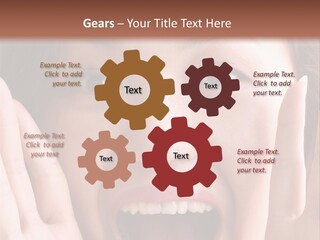 Girl Screaming PowerPoint Template