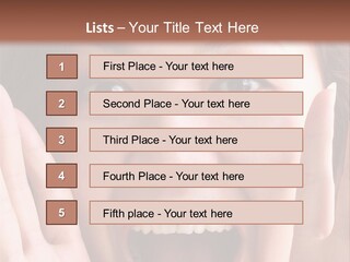 Girl Screaming PowerPoint Template