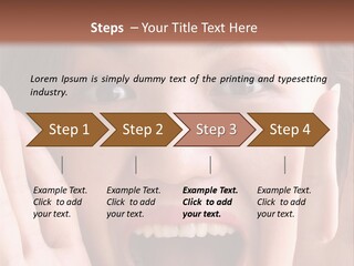 Girl Screaming PowerPoint Template