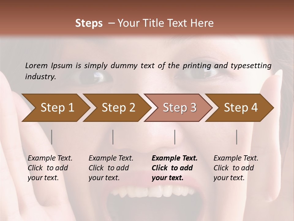 Girl Screaming PowerPoint Template