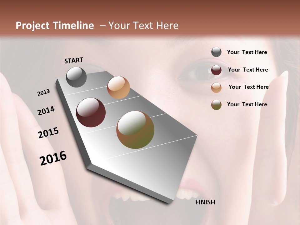 Girl Screaming PowerPoint Template