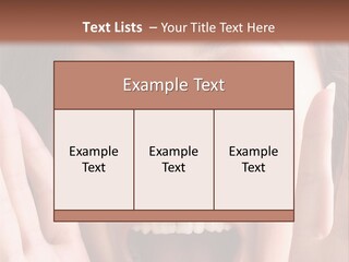 Girl Screaming PowerPoint Template
