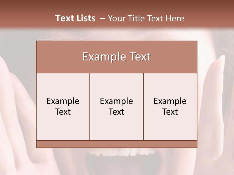Girl Screaming PowerPoint Template