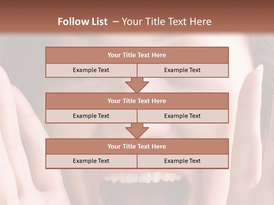 Girl Screaming PowerPoint Template